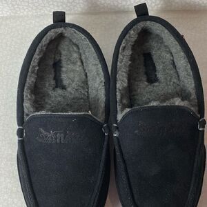LEVI’S Men’s Medium 8-9 Black Slip On Black Slippers